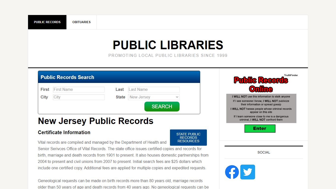 New Jersey Public Records